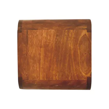 12" Brown Solid Wood Square One Drawer Floating Nightstand