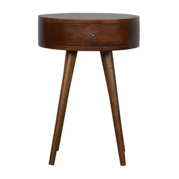 22" Chestnut Solid Wood One Drawer Nightstand