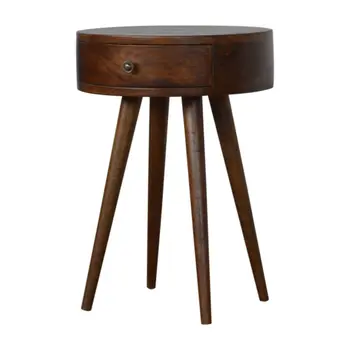 22" Chestnut Solid Wood One Drawer Nightstand