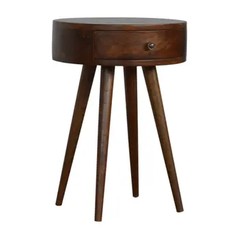 22" Chestnut Solid Wood One Drawer Nightstand
