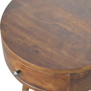 22" Chestnut Solid Wood One Drawer Nightstand