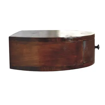 22" Brown Solid Wood One Drawer Floating Nightstand