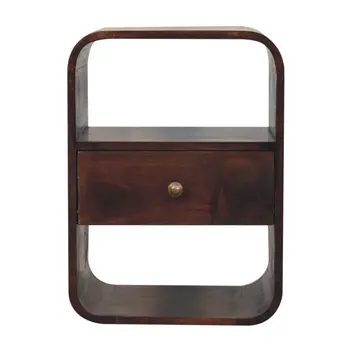 22" Chestnut Solid Wood One Drawer Nightstand