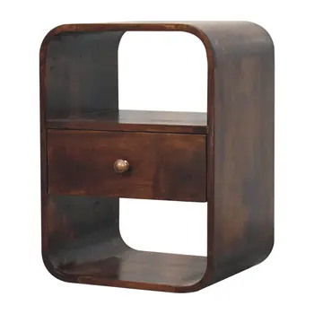 22" Chestnut Solid Wood One Drawer Nightstand
