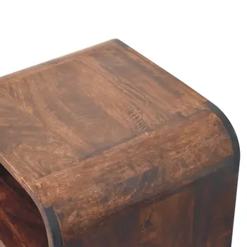 22" Chestnut Solid Wood One Drawer Nightstand