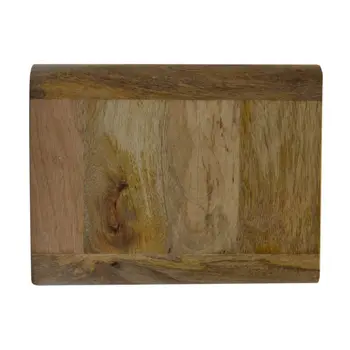 18" Beige Solid Wood Two Drawer Floating Nightstand