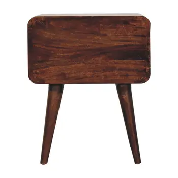 22" Chestnut Solid Wood Two Drawer Nightstand