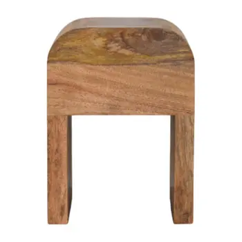 16" Beige Solid Wood One Drawer Nightstand
