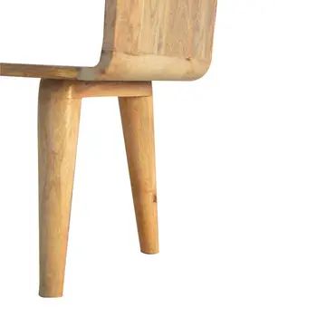 20" Beige Solid Wood Nightstand