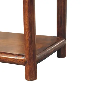 20" Chestnut Solid Wood Square One Drawer Nightstand