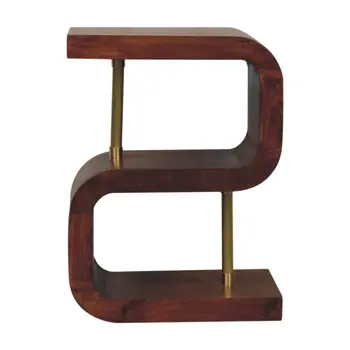24" Chestnut Solid Wood Zig Zag Nightstand