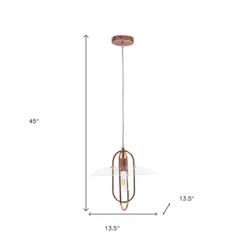 Rose Gold Simple Iron Ceiling Light With Clear Shades