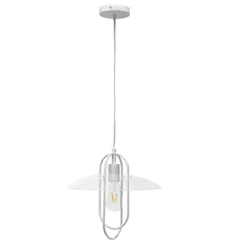 White Simple Iron Ceiling Light With Clear Shades