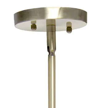 Antiqued Brass Cylinder Iron Ceiling Light With Clear Shades