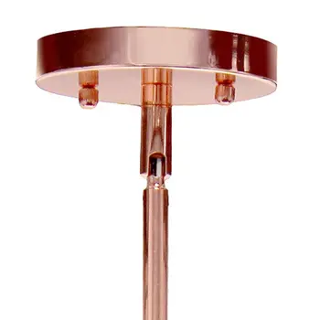 Rose Gold Cylinder Iron Ceiling Light With Clear Shades