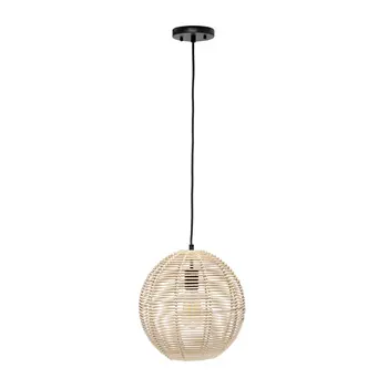 Natural Rattan Ceiling Light With Natural Shades
