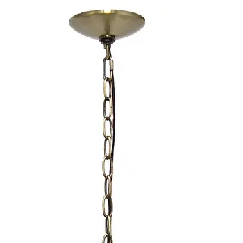 Antiqued Brass Sphere Iron Ceiling Light With Clear Shades