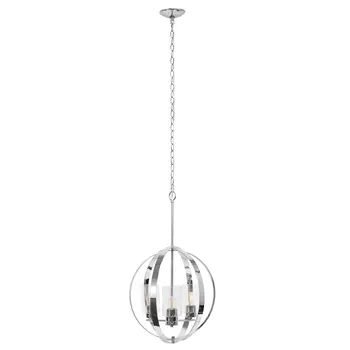Silver Sphere Iron Ceiling Light With Clear Shades