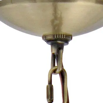 Antiqued Brass Chandelier Iron Ceiling Light With Clear Shades