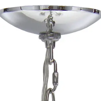 Silver Chandelier Iron Ceiling Light With Clear Shades