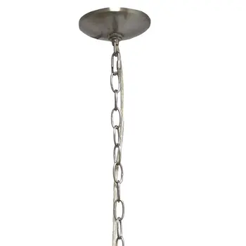 Nickel Candle Style Metal Ceiling Light With Nickel Shades