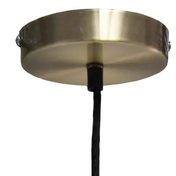 Antiqued Brass Simple Iron Ceiling Light With Clear Shades