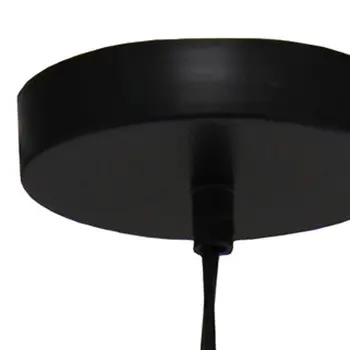 Black Simple Iron Ceiling Light With Clear Shades