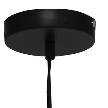 Black Simple Iron Ceiling Light With Clear Shades