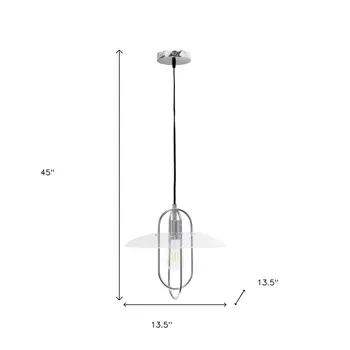 Silver Simple Iron Ceiling Light With Clear Shades