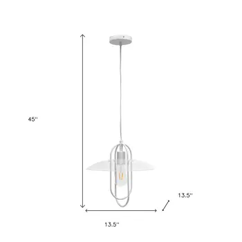 White Simple Iron Ceiling Light With Clear Shades