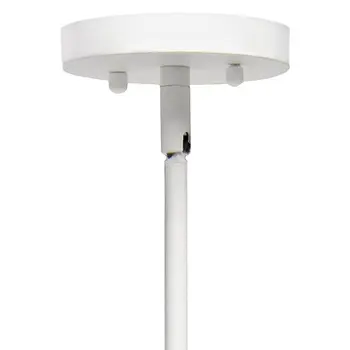 White Cylinder Iron Ceiling Light With Clear Shades