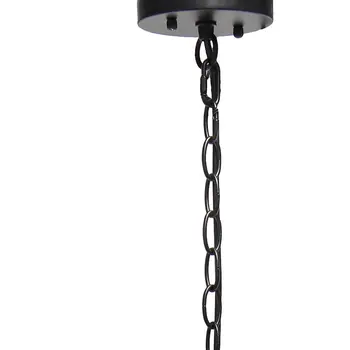 Black Caged Iron Ceiling Light With Black Shades