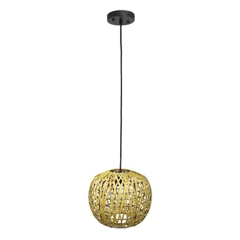 Natural Sphere Hemp Ceiling Light With Natural Shades