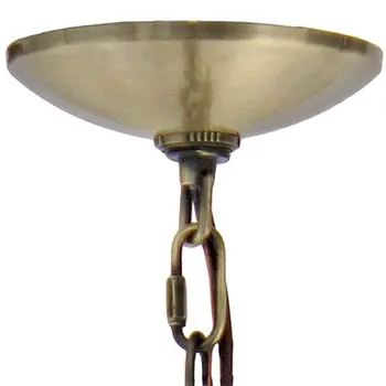 Antiqued Brass Chandelier Iron Ceiling Light With Clear Shades