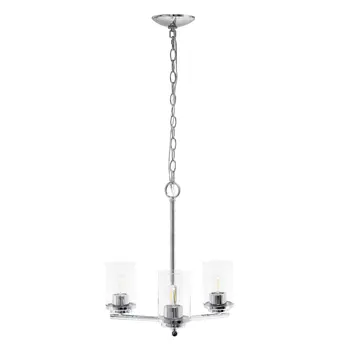 Silver Chandelier Iron Ceiling Light With Clear Shades