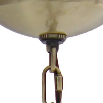 Antiqued Brass Chandelier Iron Ceiling Light With Clear Shades