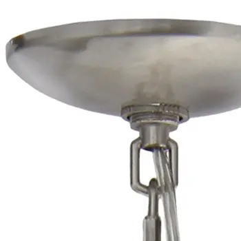 Nickel Chandelier Iron Ceiling Light With Clear Shades