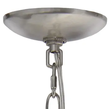 Nickel Chandelier Iron Ceiling Light With Clear Shades