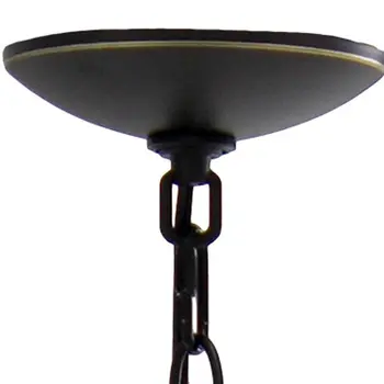 Bronze Chandelier Iron Ceiling Light With Clear Shades