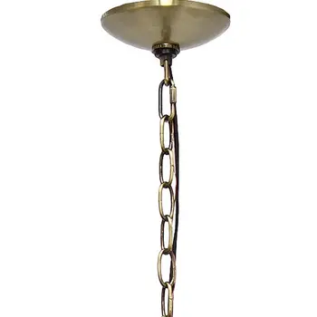 Antiqued Brass Sphere Iron Ceiling Light With Clear Shades