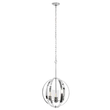 Silver Sphere Iron Ceiling Light With Clear Shades