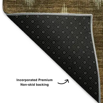 10' X 14' Brown Sage And Beige Southwestern Washable Area Rug With UV Protection