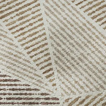 3' X 5' Brown And Beige Geometric Washable Area Rug With UV Protection