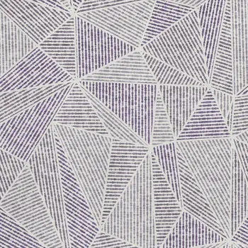 8' X 10' Purple And Silver Geometric Washable Area Rug With UV Protection