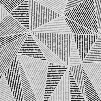 3' X 5' Pewter And Silver Geometric Washable Area Rug With UV Protection