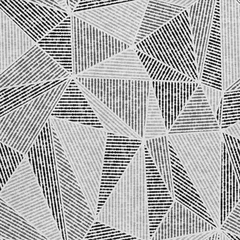 8' X 10' Pewter And Silver Geometric Washable Area Rug With UV Protection