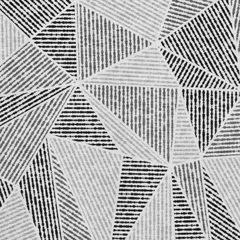 10' X 14' Pewter And Silver Geometric Washable Area Rug With UV Protection