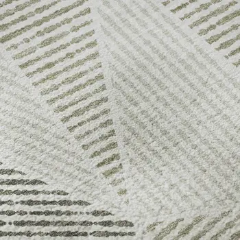 3' X 5' Taupe And Silver Geometric Washable Area Rug With UV Protection