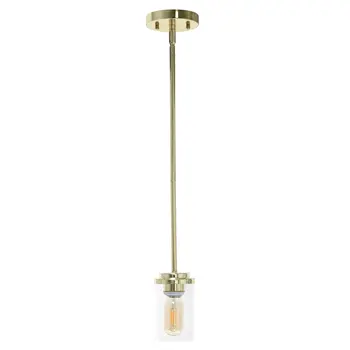 Gold Cylinder Iron Ceiling Light With Clear Shades