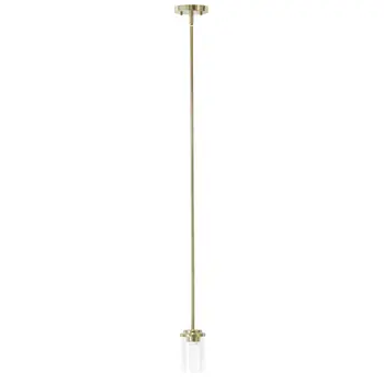 Gold Cylinder Iron Ceiling Light With Clear Shades